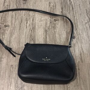kate spade Black Pebbled Leather Crossbody Bag